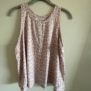 Soft Animal Print Tank w/ Open Back